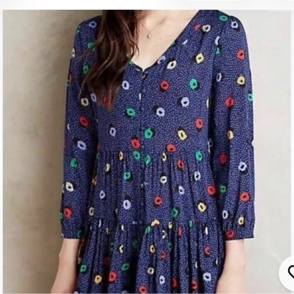 Anthropologie Tops - Maeve Blue Floral Tunic Top